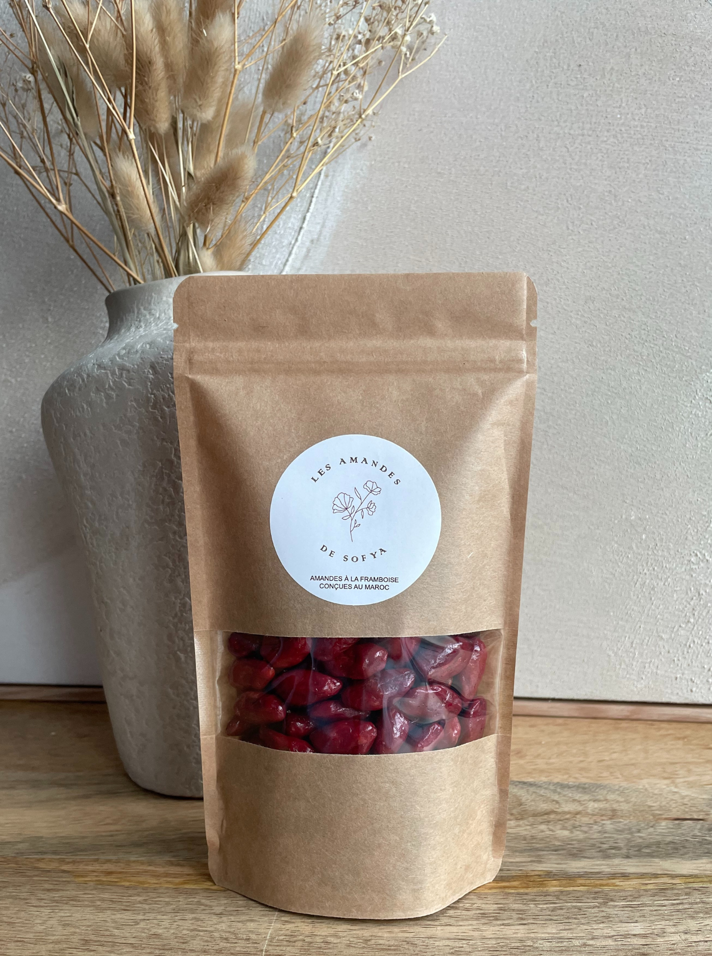 Amandes framboise - Sofya 125g 1 Amandes framboise - Sofya 125g