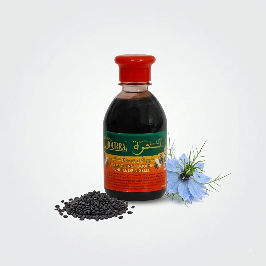 Shampoing à l'huile de nigelle - AL HOURRA 1 Shampoing à l’huile de nigelle – AL HOURRA – OrientaLab