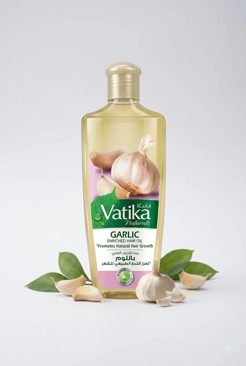 Huile capillaire à l'ail 200ml - VATIKA 1 Huile capillaire à l’ail 200ml – VATIKA – OrientaLab