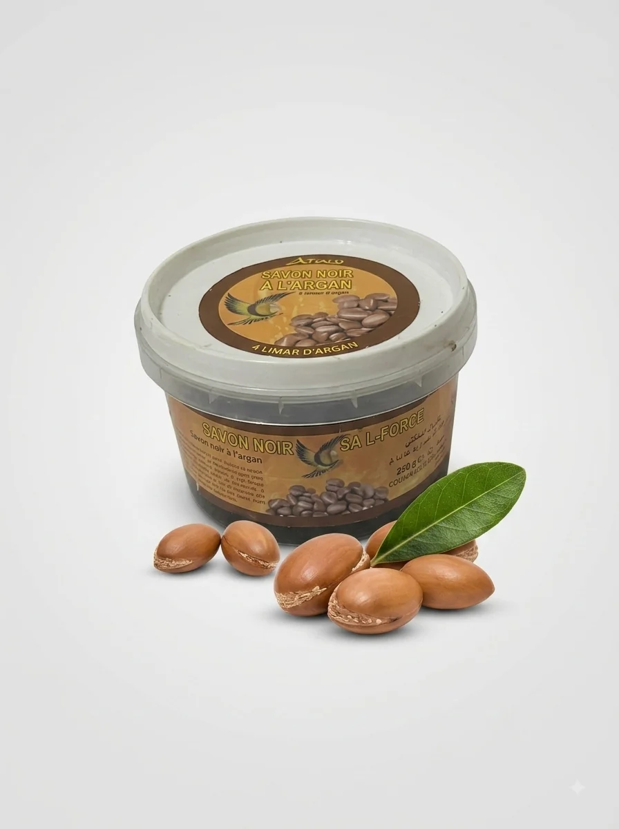 Savon noir à l'argan 250g 1 Savon noir à l’argan 250g – OrientaLab